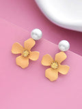 A Floral Delight Statement - Pearl Earrings