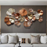 Abstract Aesthetic Metal Wall Decor with LED