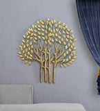 Iron Decorative Tree Wall Art In Gold