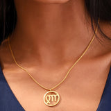 Golden Zodiac necklace (Virgo)