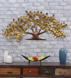 Iron Decorative Tree Wall Art In Gold