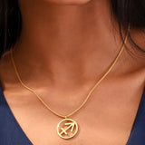Golden Zodiac Necklace (Sagittarius)