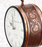 Copper Brass Analog Railway Clock