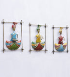 Iron Musician Doll Wall Art In Multicolour