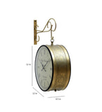 Gold Brass Analog Railway Clock