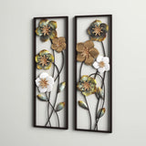 Aesthetic Metal Flowers Wall Decor (Set of two)