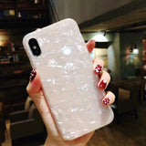 Genuine Soft Marble Series with Pop Socket iPhone Case