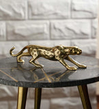 Gilded Panther Metal Sculpture