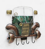 Metal Front Car Wall Art With Keyholder